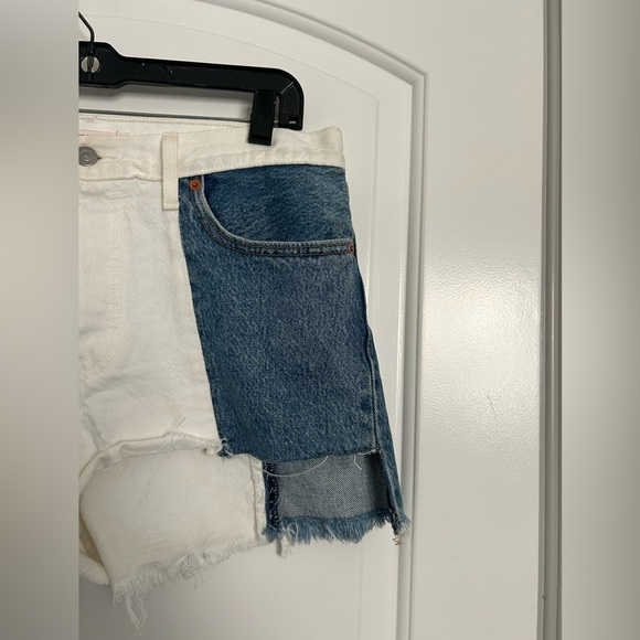 Levi's Premium Women's Two Tone Wedgie Denim Shorts size 30 90s retro denim - Picture 5 of 14